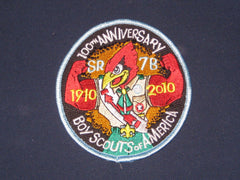SR-7B 2010 100th BSA Anniversary pocket patch-the carolina trader
