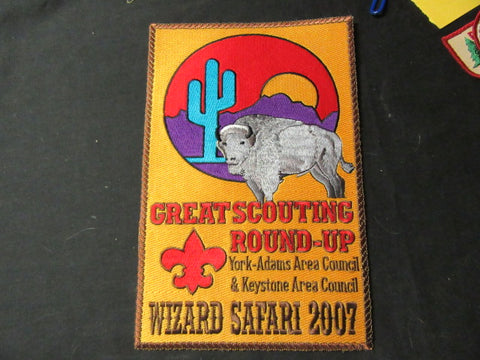 York-Adams Area Council 2007 Wizard Safari Jacket Patch, well endowed Buffalo