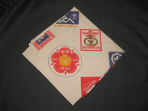 1975 World Jamboree Neckerchief, previous jamboree logo design
