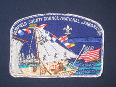 Fairfield County Council 1989 National Jamboree JSP silver bdr.-the carolina trader
