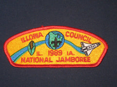 Illowa Council 1989 National Jamboree JSP with red border-the carolina trader