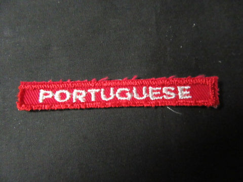 Portuguese Red and White Interpreter Strip