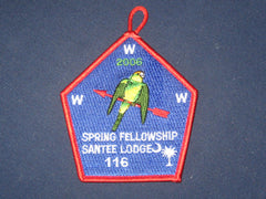Santee 116 ex2006-2 Spring Fellowship patch-the carolina trader