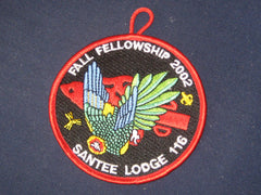 Santee 116 ex2002-4 Fall Fellowship patch-the carolina trader