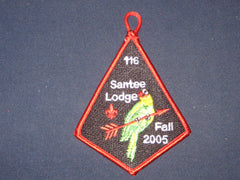 Santee 116 ex2005-7 Fall Fellowship patch-the carolina trader