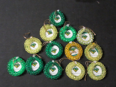 Venturing Christmas Ornaments, Handmade, Beaded, Lot of 13