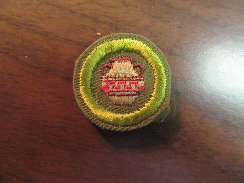 Pottery Crimped  Edge Folded Merit Badge