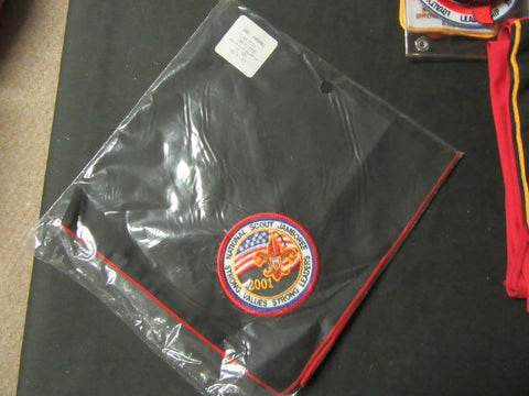 2001 National Jamboree Neckerchief with red border patch