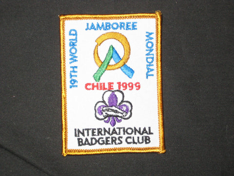 1999 World Jamboree International Badgers Club Patch