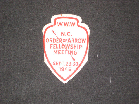 N.C. OA Fellowship Meeting Sept. 1945 Slide